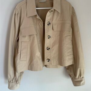 Women's Solid Cropped Trench Jacket